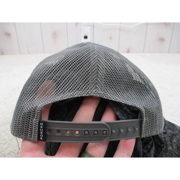 Poncho Hat Cap Snap Back Gray Trucker Adjustable Outdoors Casual Mens - Picture 5 of 9